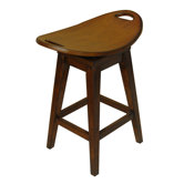 Thoroughbred 26.75" Backless Swivel Counter Stool in Cherry