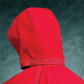 Size Sawyer-Tower CPC Red Polyester Trilaminate 3-Piece Chemical Resistant Hood With Gore&reg; Fabric