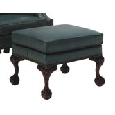 Ball in Claw Leather Ottoman