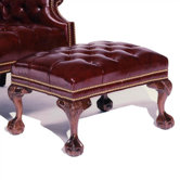 Tufted Chesterfield Ball Leather Ottoman