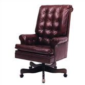 Buttoned High-Back Leather Executive Chair