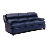 Cushion Back Pub Leather Sleeper Sofa