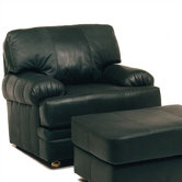 Dakota Leather Chair and Ottoman