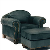 Carlton Leather Chair and Ottoman