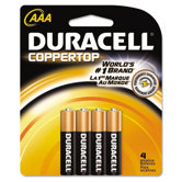 Coppertop Alkaline Batteries, AAA, 4/pack