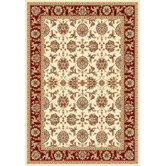 Kashan Cambridge Ivory/Red Rug