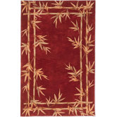 Sparta Red Bamboo Border Rug