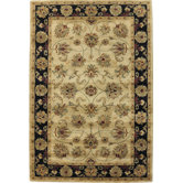 Taj Palace Sand/Black Allover Kashan Rug
