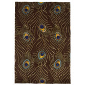 Catalina Mocha Peacock Feathers Rug