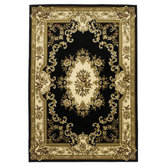 Corinthian Black/Ivory Aubusson Rug