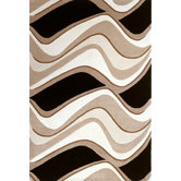 Eternity Black/Beige Waves Rug
