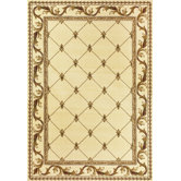 Corinthian Ivory Fleur-De-Lis Rug