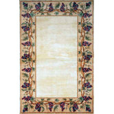 Emerald Ivory With Grapes Border Rug