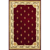 Jewel Red FleurDeLis Rug