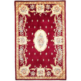 Ruby FleurdeLis Aubusson Rug