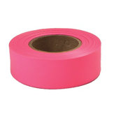 Flagging Tapes - 77003 glo pink 1"x200' plastic flaggig tape