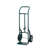 52D Series Continuous Handle Truck With Drum Hook And 10" X 2 1/2" Offset Poly Hub Solid Rubber Wheel
