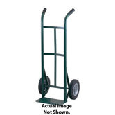 51T Series Dual Handle Steel Hand Truck With 10" X 2 1/2" Offset Poly Hub Solid Rubber Wheel
