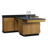 Perimeter Workstation With Door, Drawer, Sink & Fixtures
