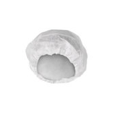 White KleenGuard A10 KOMFORTGUARD&reg; Light Duty 21" Pleated Latex Free Bouffant Cap (200 Per Package, 3 Packages Per Case)