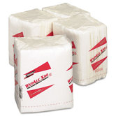 WYPALL X80 Quarterfold Hydroknit Wipers,12.5 x 14.4, White, 50/Box
