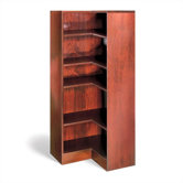 1100 NY Series 60" H Five Shelf Inside Corner Bookcase