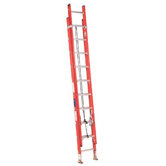 FE3200 Series Fiberglass Channel Extension Ladders - 24' fiberglass xhd extension ladder d-rung