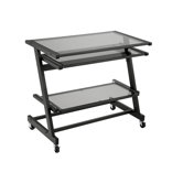 Z Wide Computer Cart in Aluminum