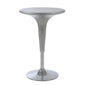 Clyde Adjustable Bar Table in Silver
