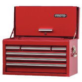 440SS Top Chests w/Drop Front - red drop front chest 27x15" 6 drawer