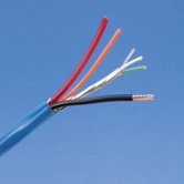 Blue with Blue Stripe Lutron Dimmer and Switch