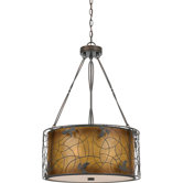 Mica 3 Light Drum Pendant