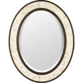 Monterey Mosaic Oval Mirror in Malaga