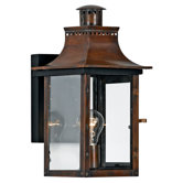 Chalmers Outdoor Wall Lantern in Aged Copper
