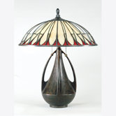 Alhambre' Tiffany  Table Lamp in Burnt Cinnamon