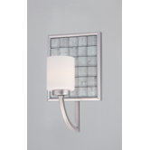 Vetreo Clouds One Light Wall Sconce in Brushed Nickel