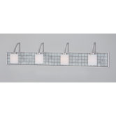 Vetreo Clouds Four Light Bath Vanity in Brushed Nickel