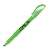 Pocket Highlighter, Chisel Tip, Florescent Green
