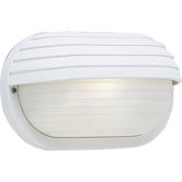 Polycarbonate Oval Incandescent Outdoor Lantern with Hood