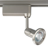 Alpha Trak Miniature Halogen Fixed Gimbal Track Head in Brushed Nickel