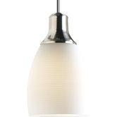 Illuma-Flex  Mini-Pendant in White Glass and Brushed Nickel