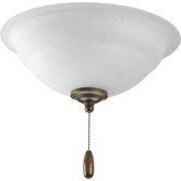 Pavilion Three Light Bowl Ceiling Fan Light Kit