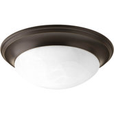 Alabaster 2 Light Flush Mount