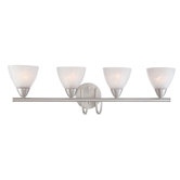 Tia Four Light Bath Lamp in Matte Nickel