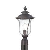 Carlisle 1x100W Outdoor Post Lantern in Painted Bronze