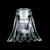 Clear Ribbed Glass Shade