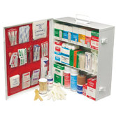 Swift First Aid - Medium Industrial 180 First Aid Cabinets 3 Shelf Standard - Pumpspray W/Liner: 714-34180Lfp - 3 shelf standard - pumpspray w/liner
