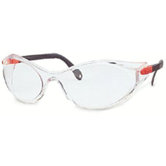 Bandido&reg; Eyewear - uvex "bandido" safety spectacle hot red/bla