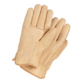 Large Tan Grain Cowhide Unlined Gunn Cut Drivers Gloves With Straight Thumb And Bound Hem