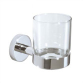 Form One Tumbler and Holder in Polished Chrome